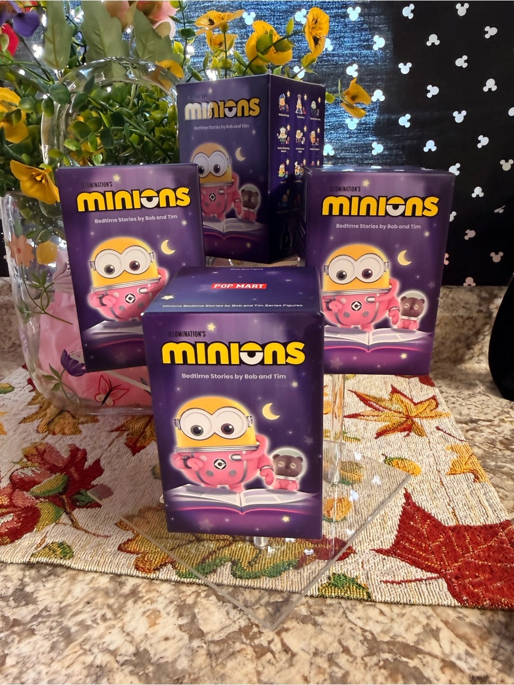 Bedtime Stories Bob and Tim Plush Collectible - Purple Packaging, Pink Character